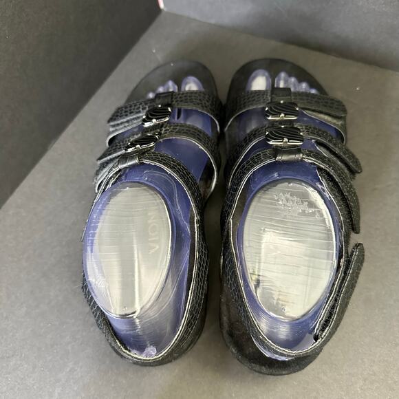 Vionic Womens size 8 Amber Black Comfort Croc Jeweled Strappy Slingback Sandals - Picture 11 of 12